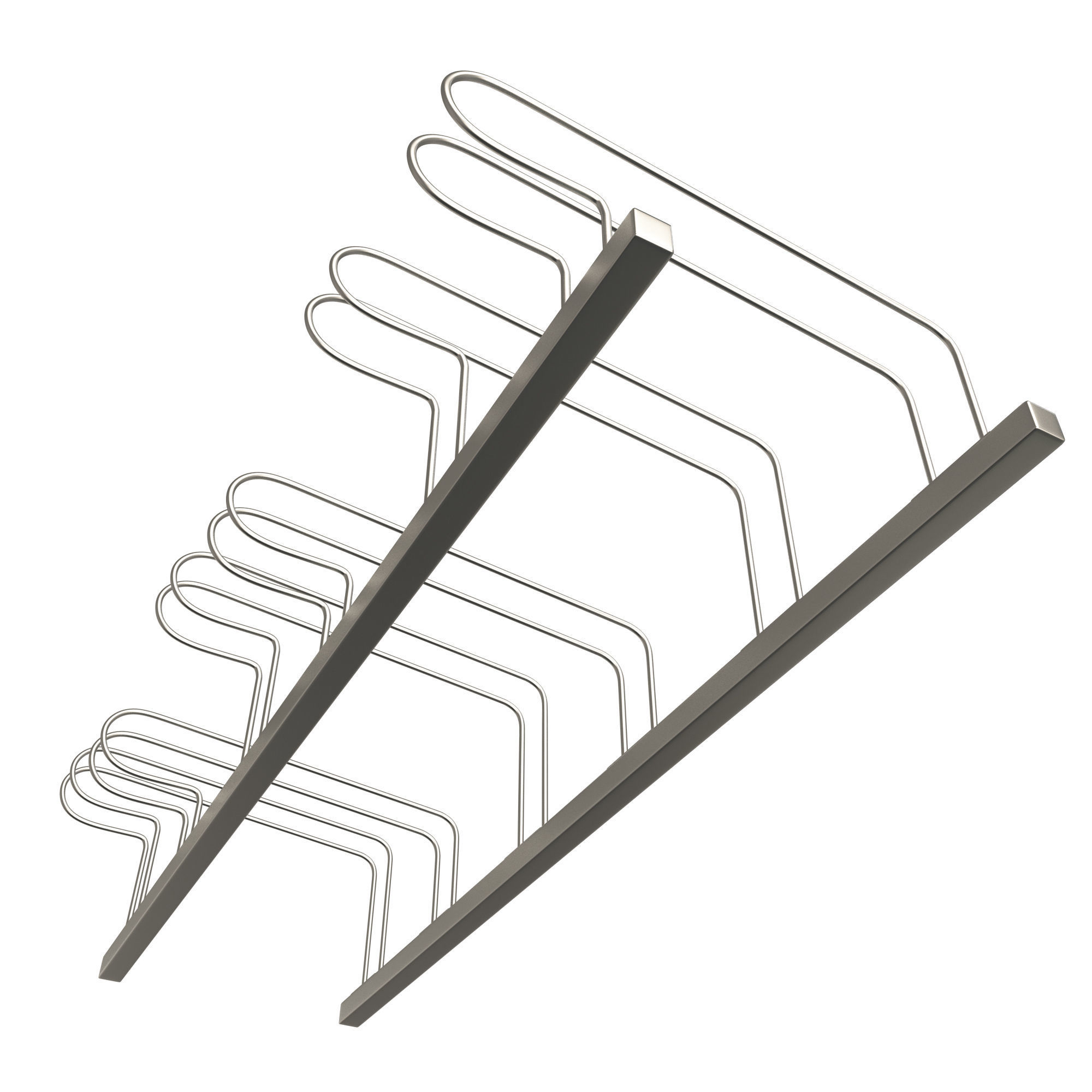 Bike Rack Street Station Low-poly 3D model_1