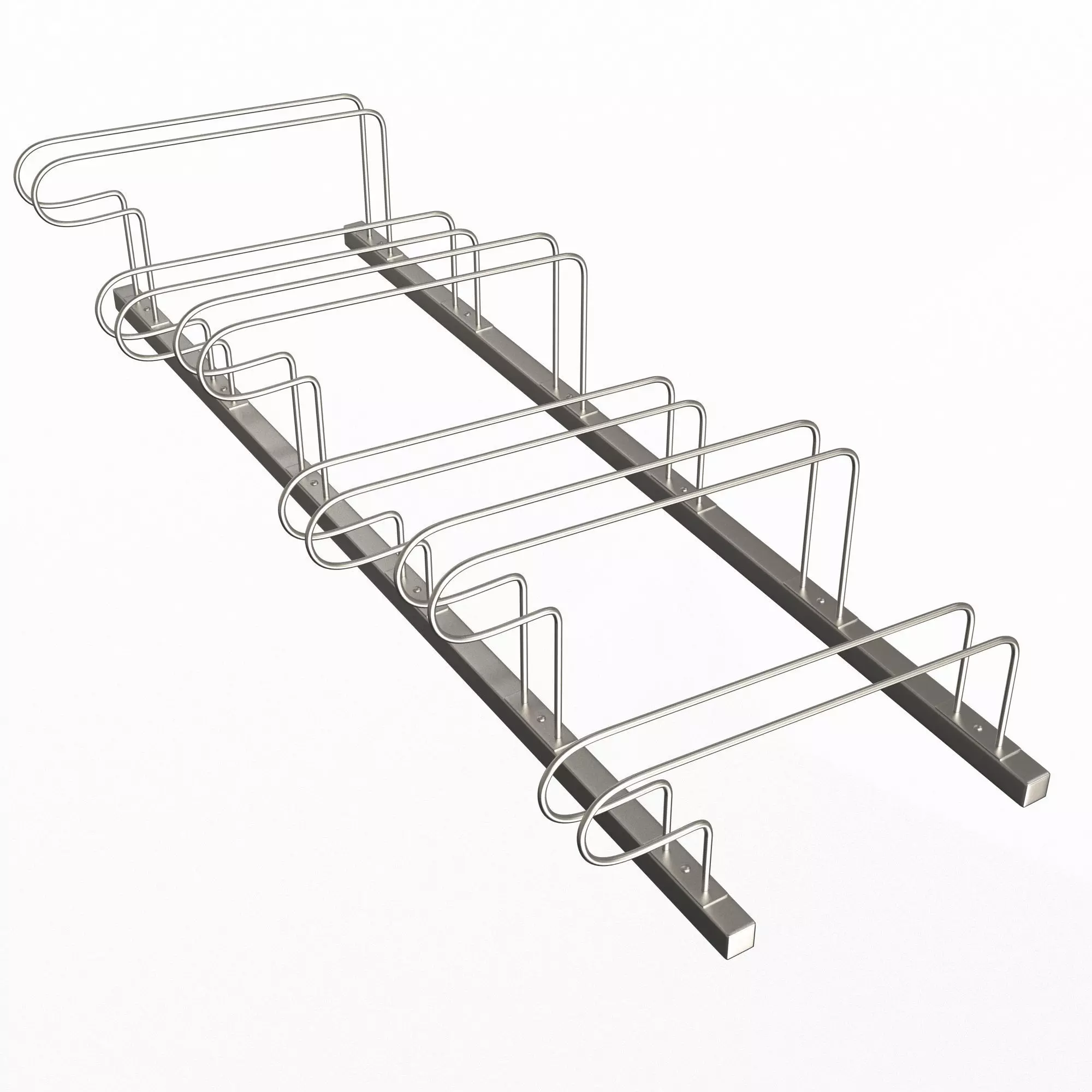 Bike Rack Street Station Low-poly 3D model_0
