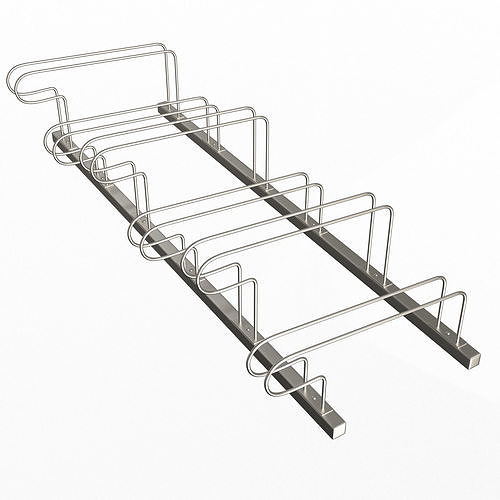 Bike Rack Street Station Low-poly 3D model