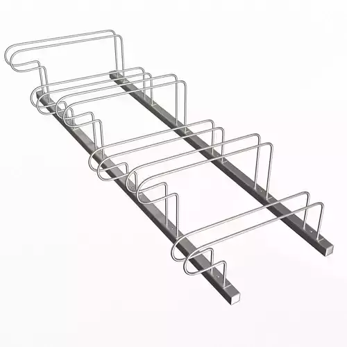 Bike Rack Street Station Low-poly 3D model