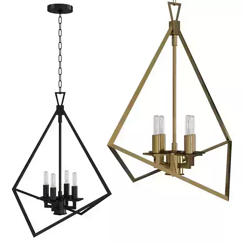 Trapezoid Cage Pendant Light Low-poly 3D model