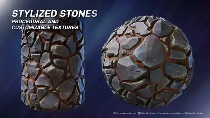 Stylized Stones and Customizable - Procedural Texture Texture