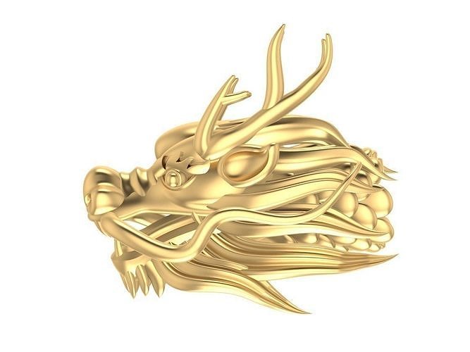 asian head dragon 3243 3D print model