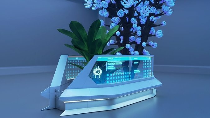 Sci-Fi tree plant decoration 3D model