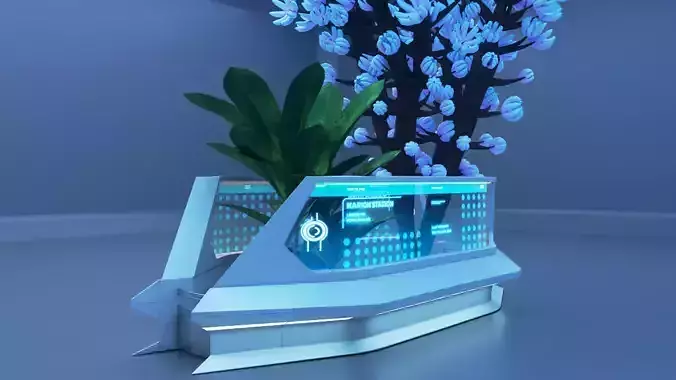 Sci-Fi tree plant decoration 3D model