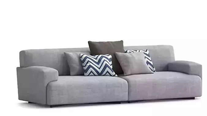 Grey Fabric Sofa- 2 Seater