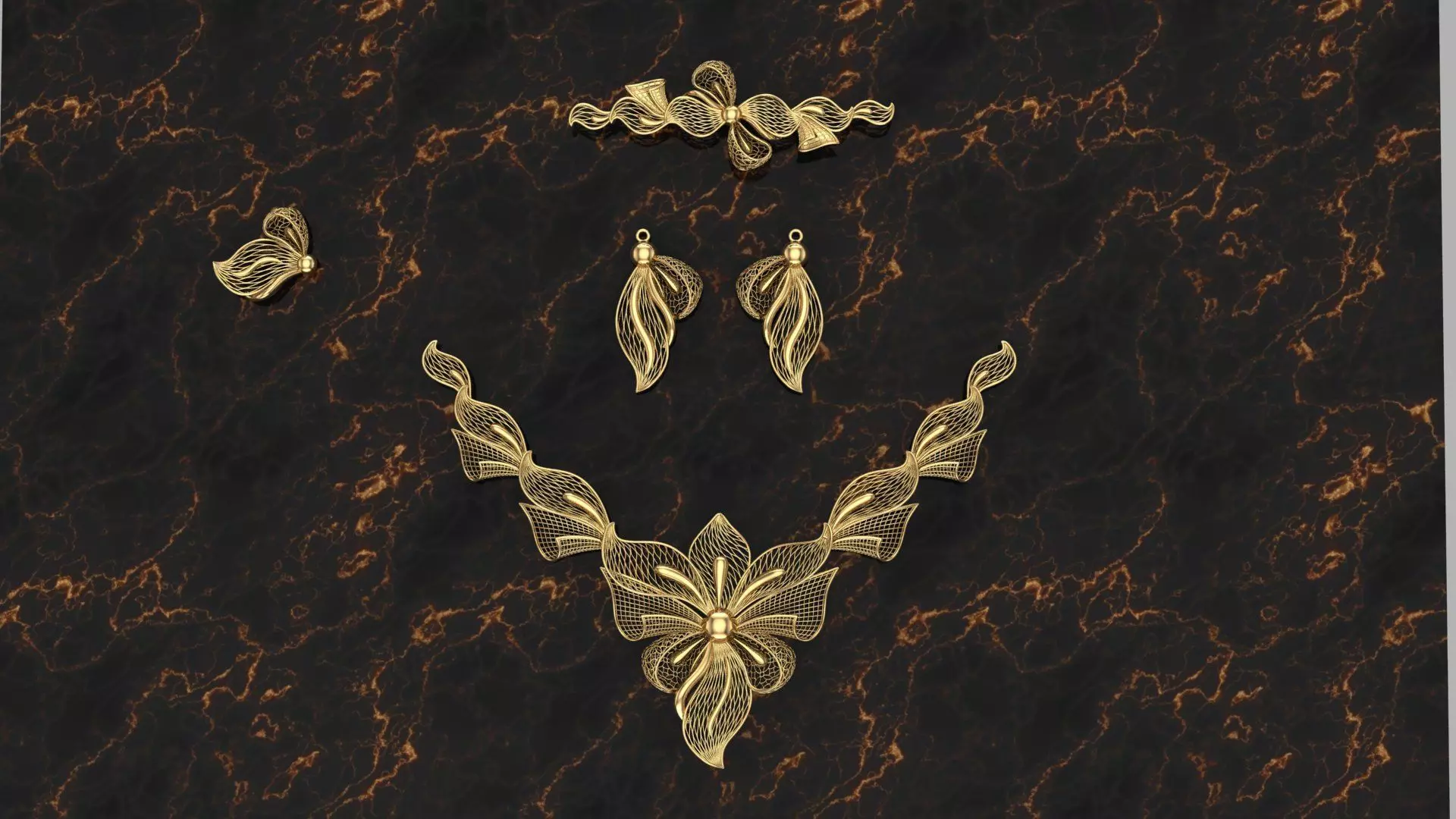 Necklace fujion 3D print model_0