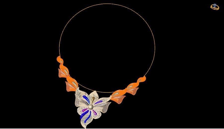 Necklace fujion 3D print model_2