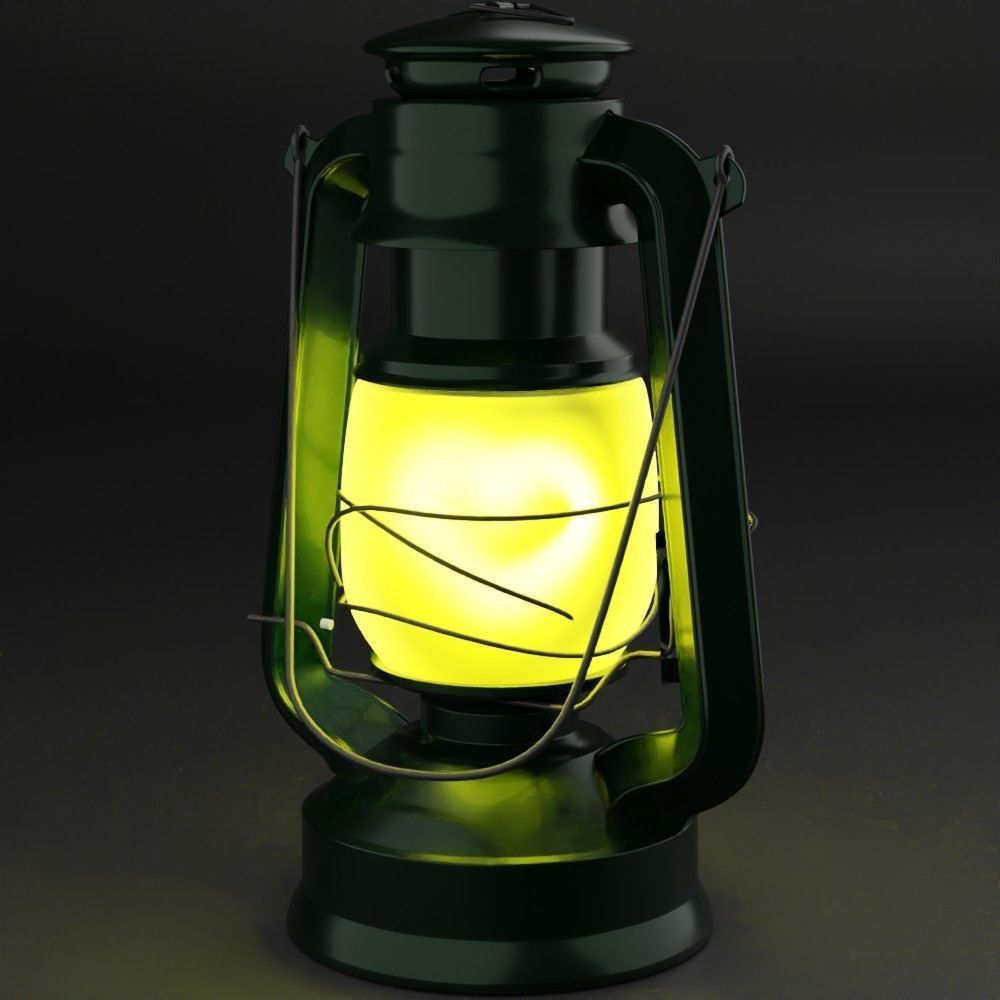 kerosene-lamp lantern Free 3D model_1