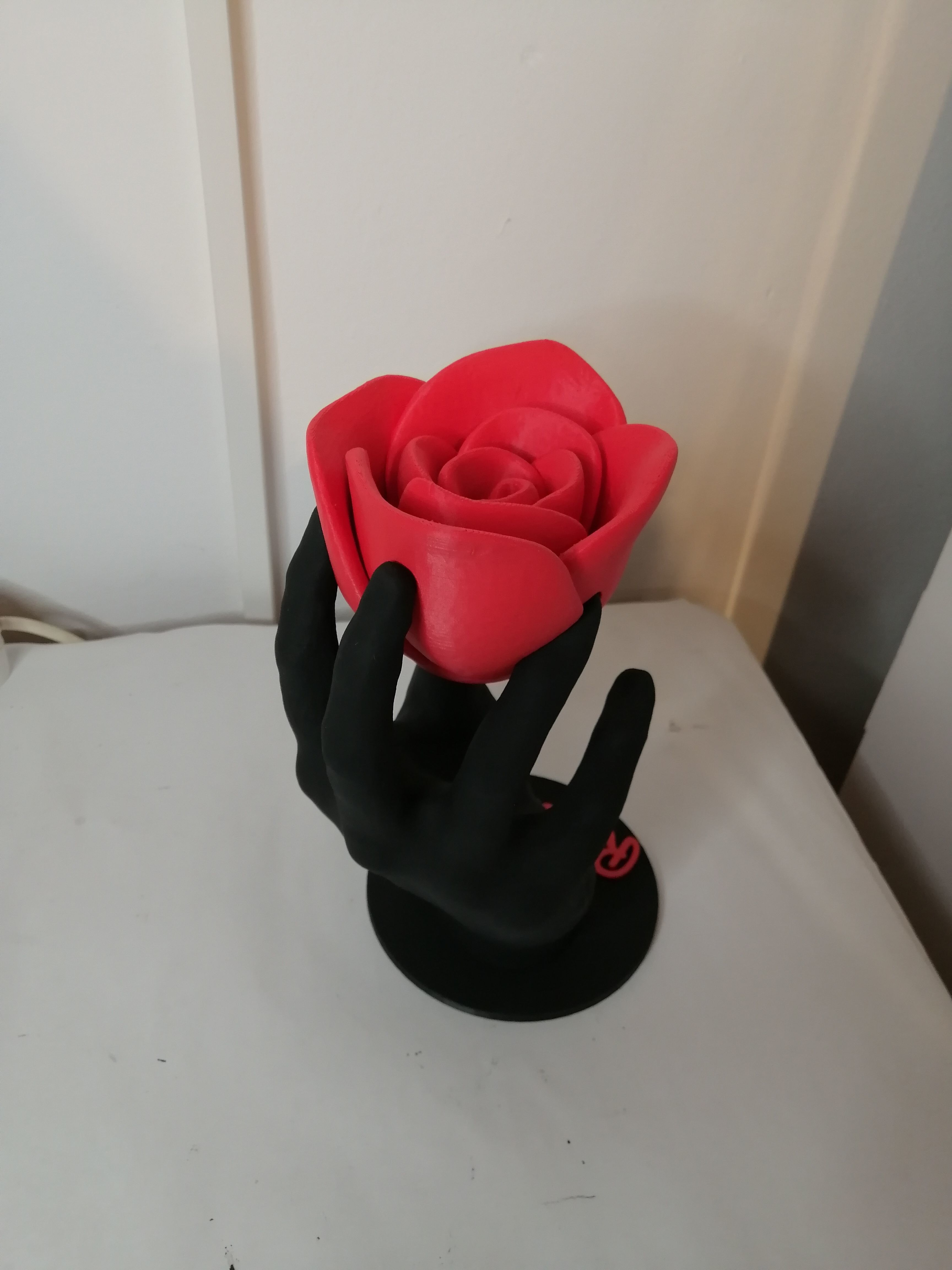 Rose with hand stand 3D print model_6