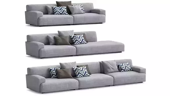 GREY Fabric Sofa - Full Size