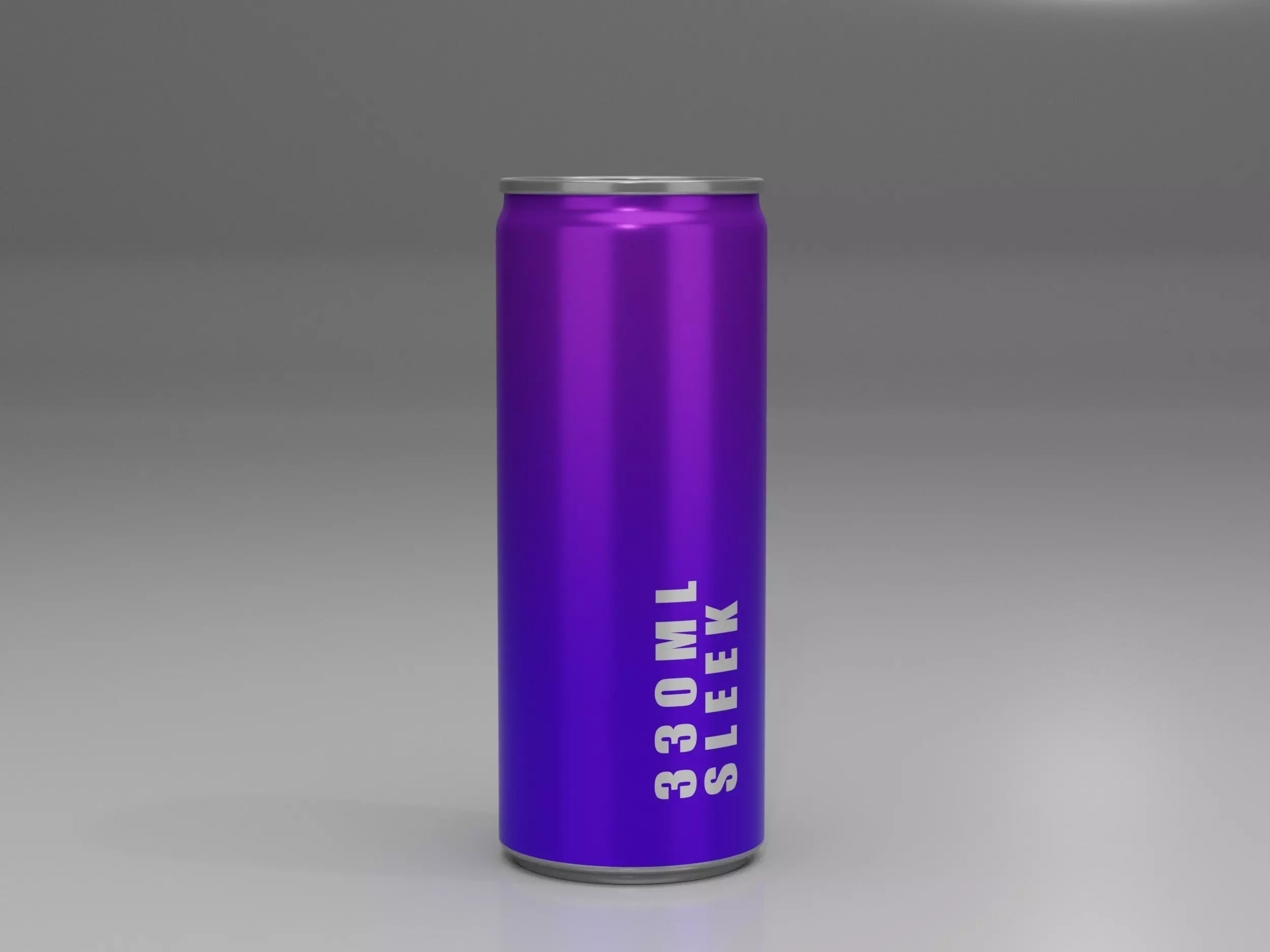 Aluminium Soda Beverage Can 330ml Sleek 3D model_0