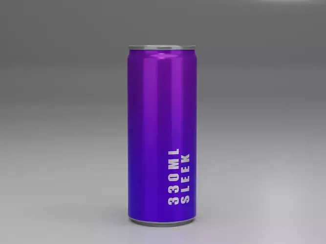 Aluminium Soda Beverage Can 330ml Sleek 3D model