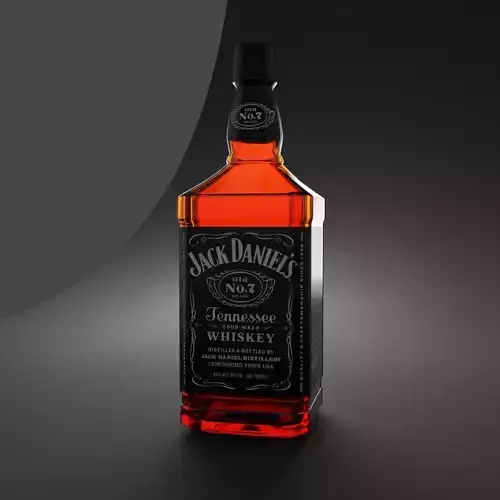 Wisky jack daniels whiskey bottle Free 3D model