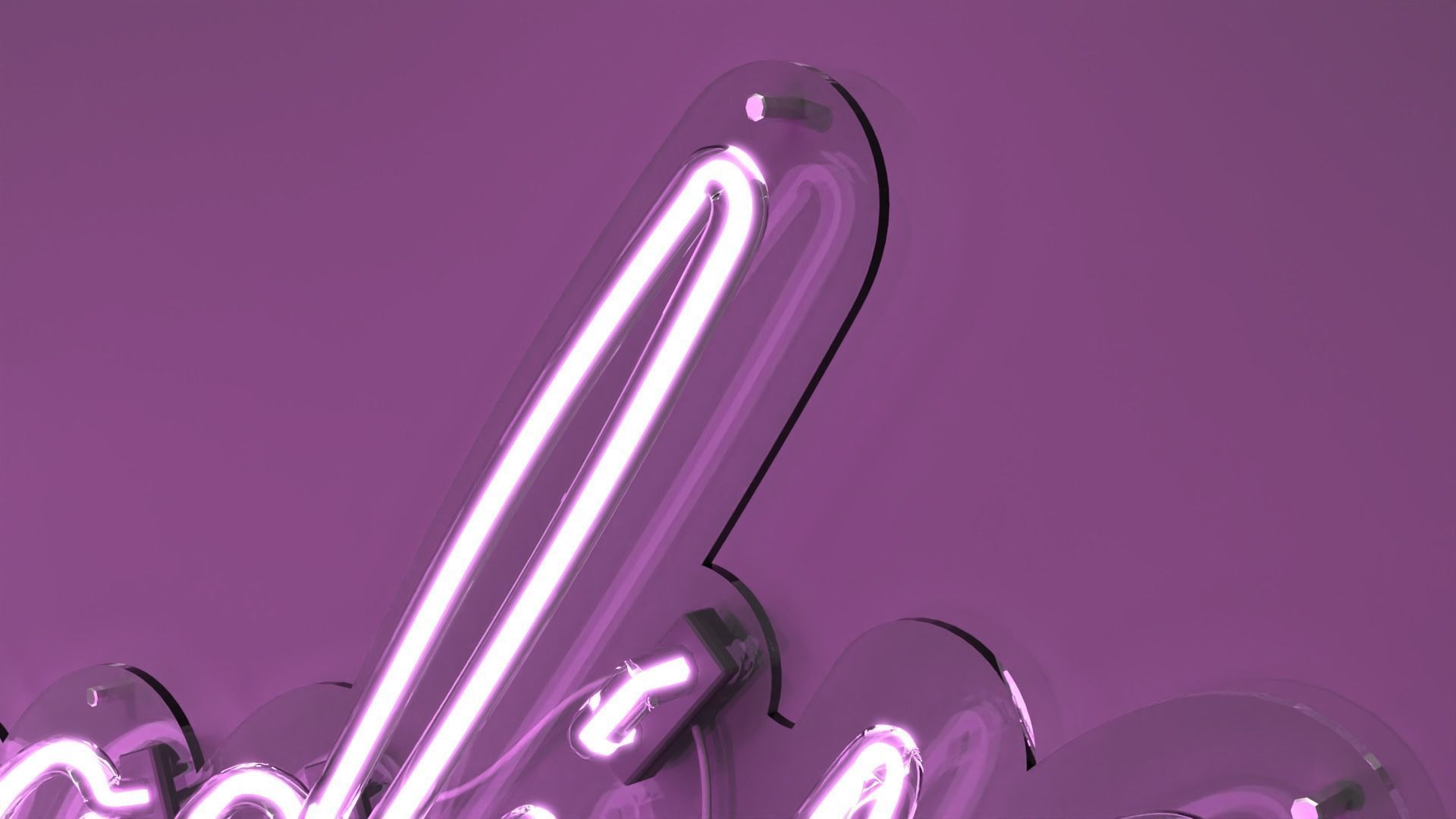 Paradise - Neon Sign 3D model_4