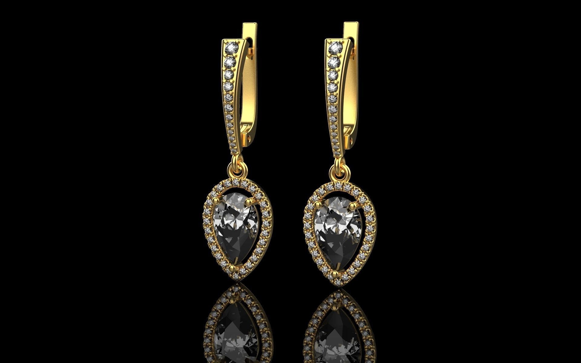 Tiffany earring 3d model  3D print model_1