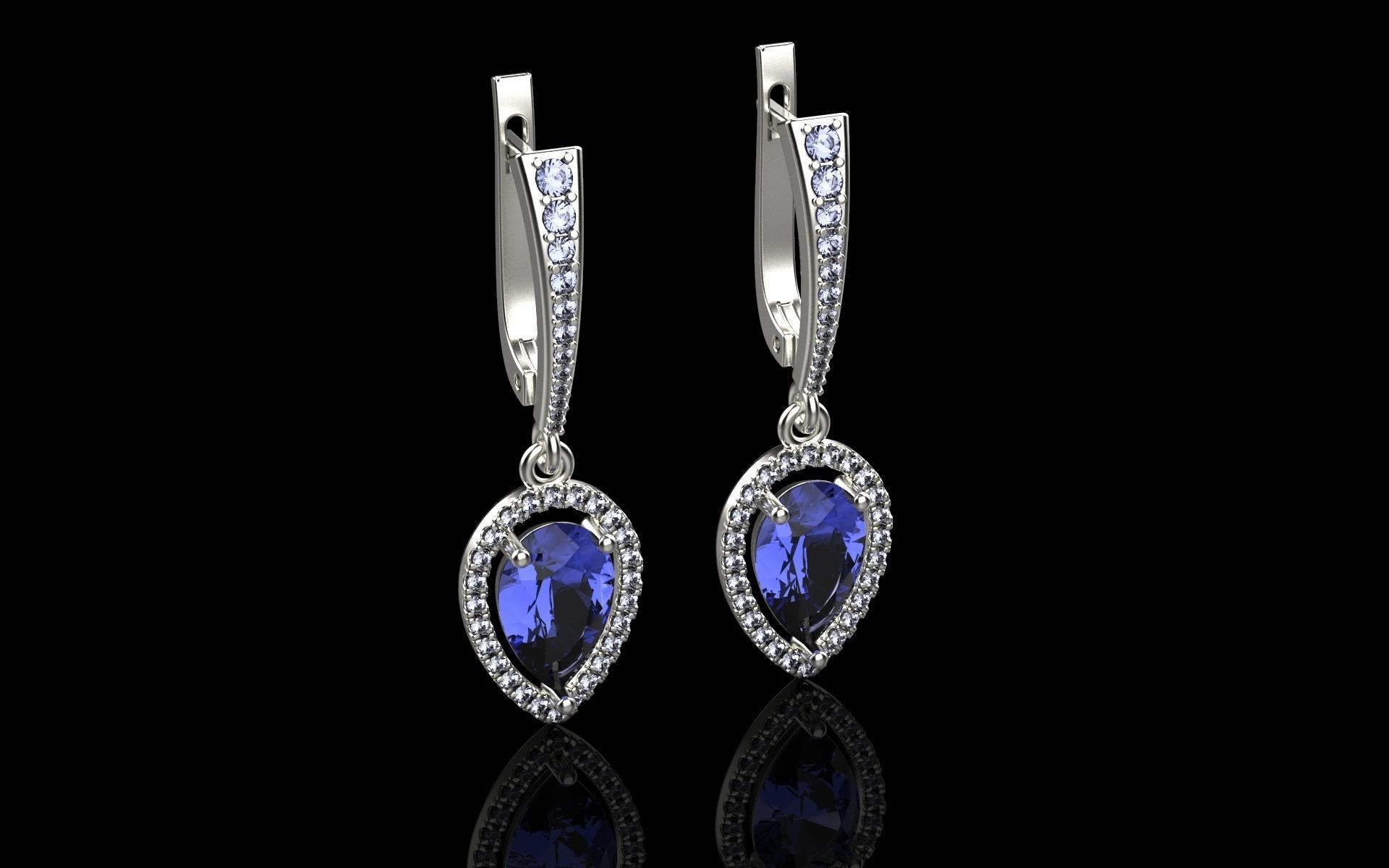 Tiffany earring 3d model  3D print model_2