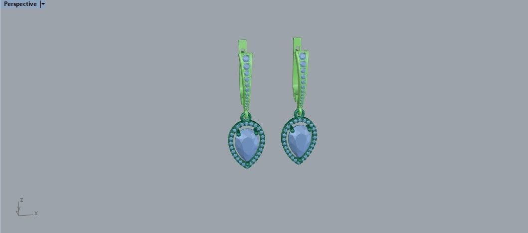 Tiffany earring 3d model  3D print model_4