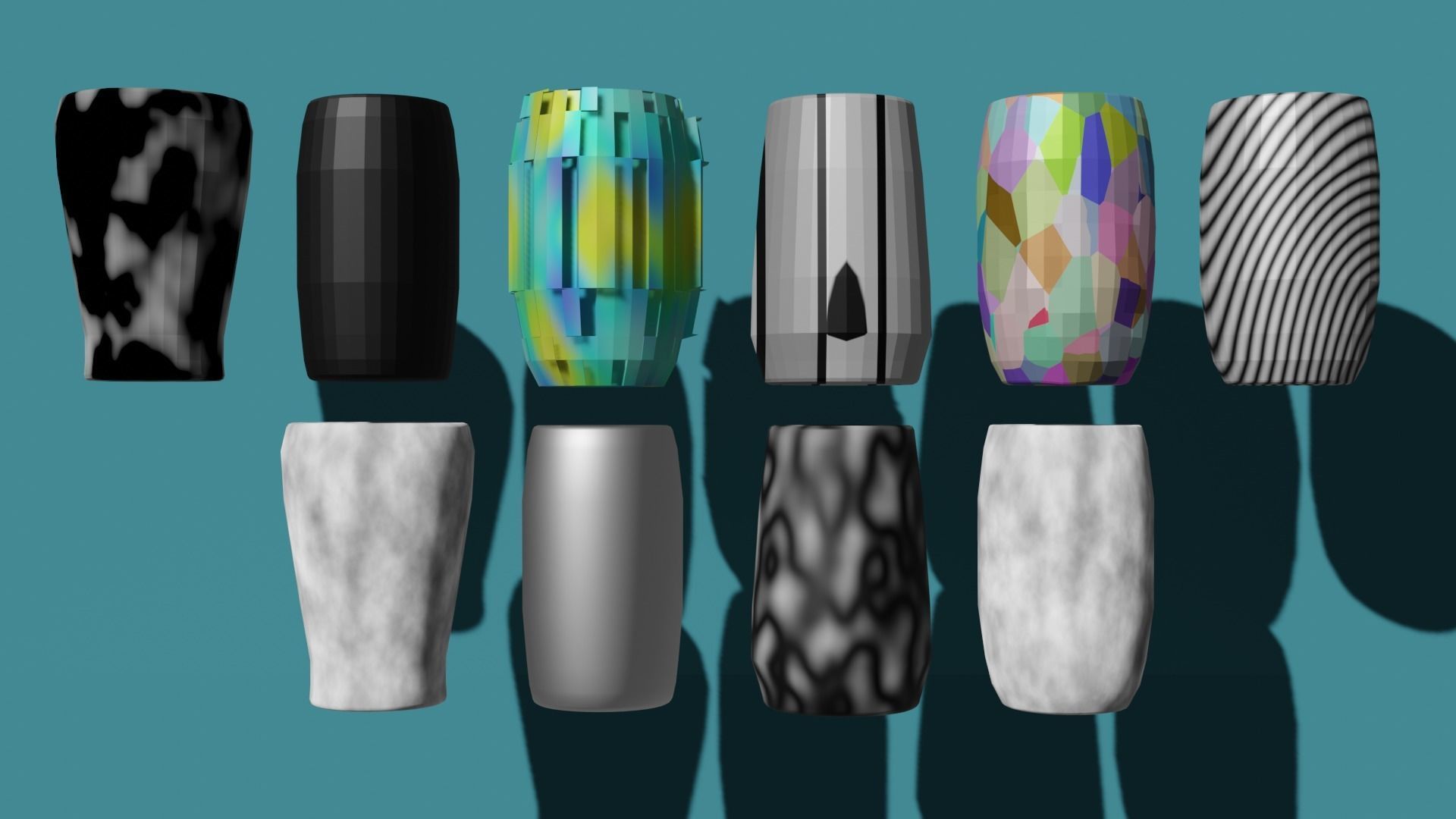 Vases ring Low-poly 3D model_2