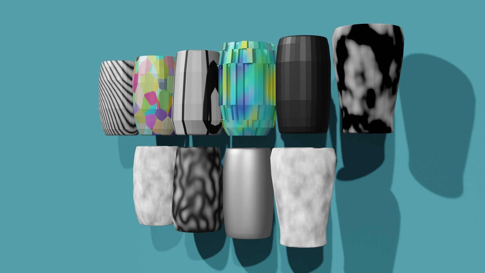 Vases ring Low-poly 3D model_3