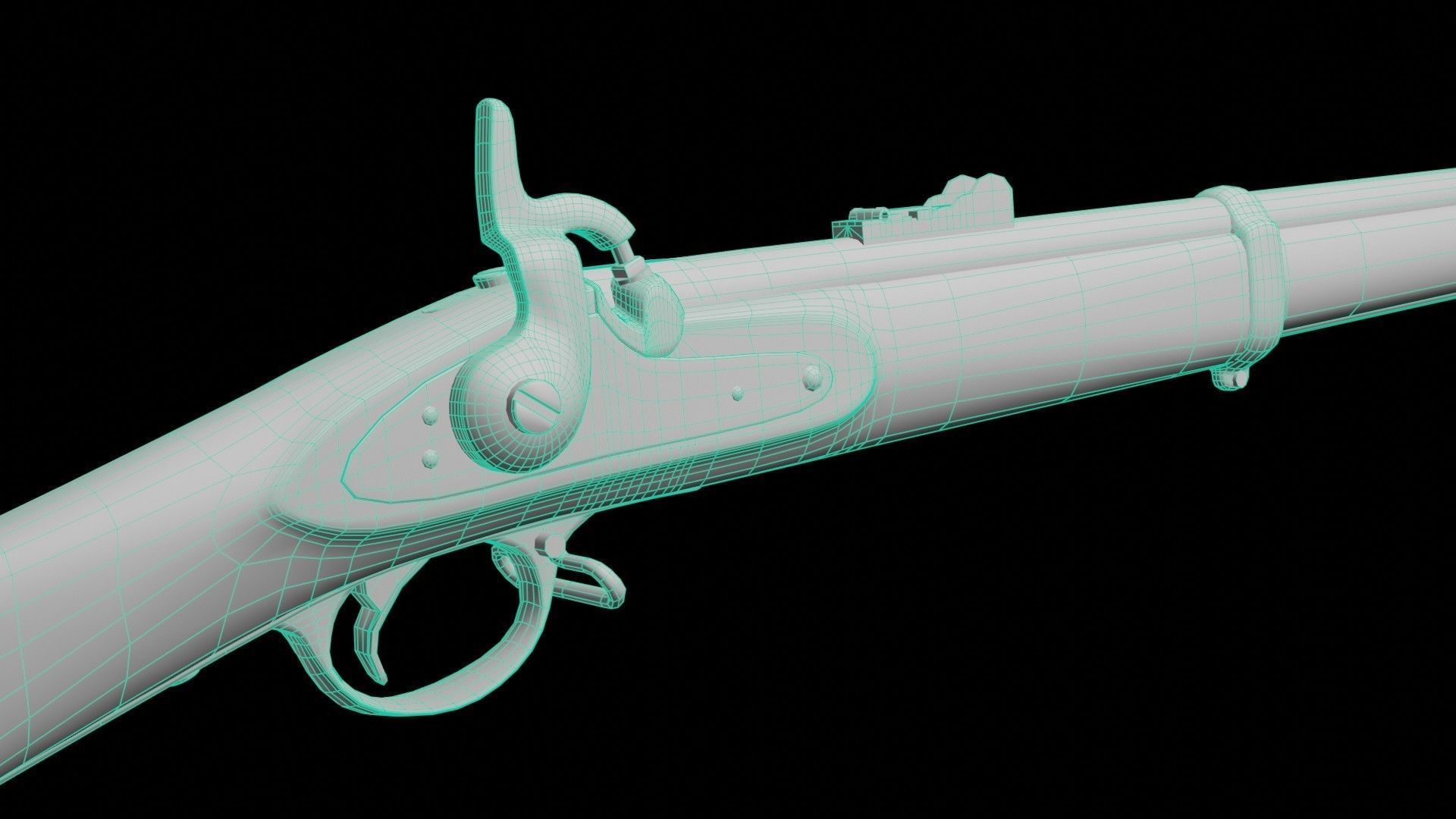 Enfield M1853 Low-poly 3D model_7