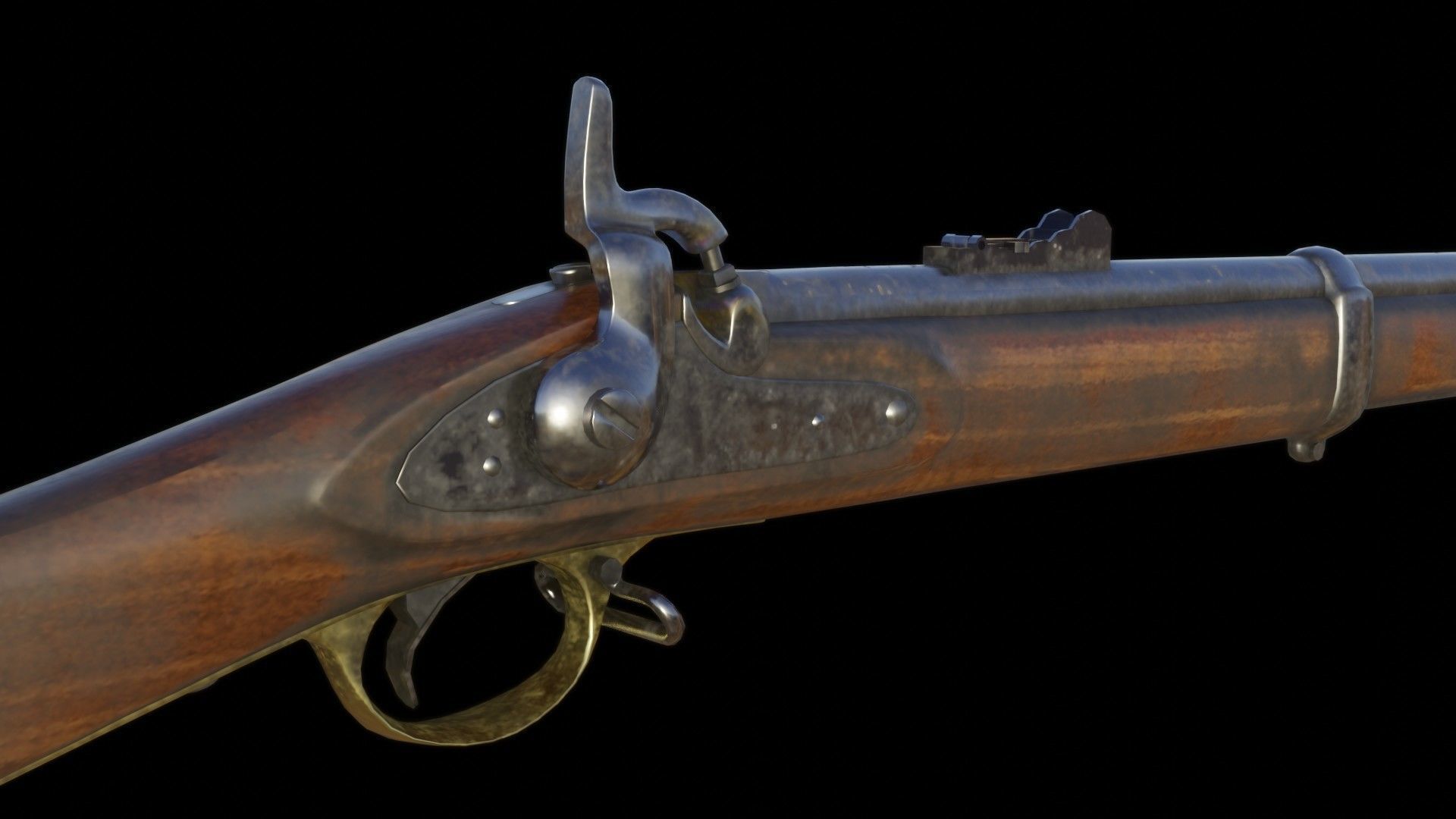 Enfield M1853 Low-poly 3D model_2