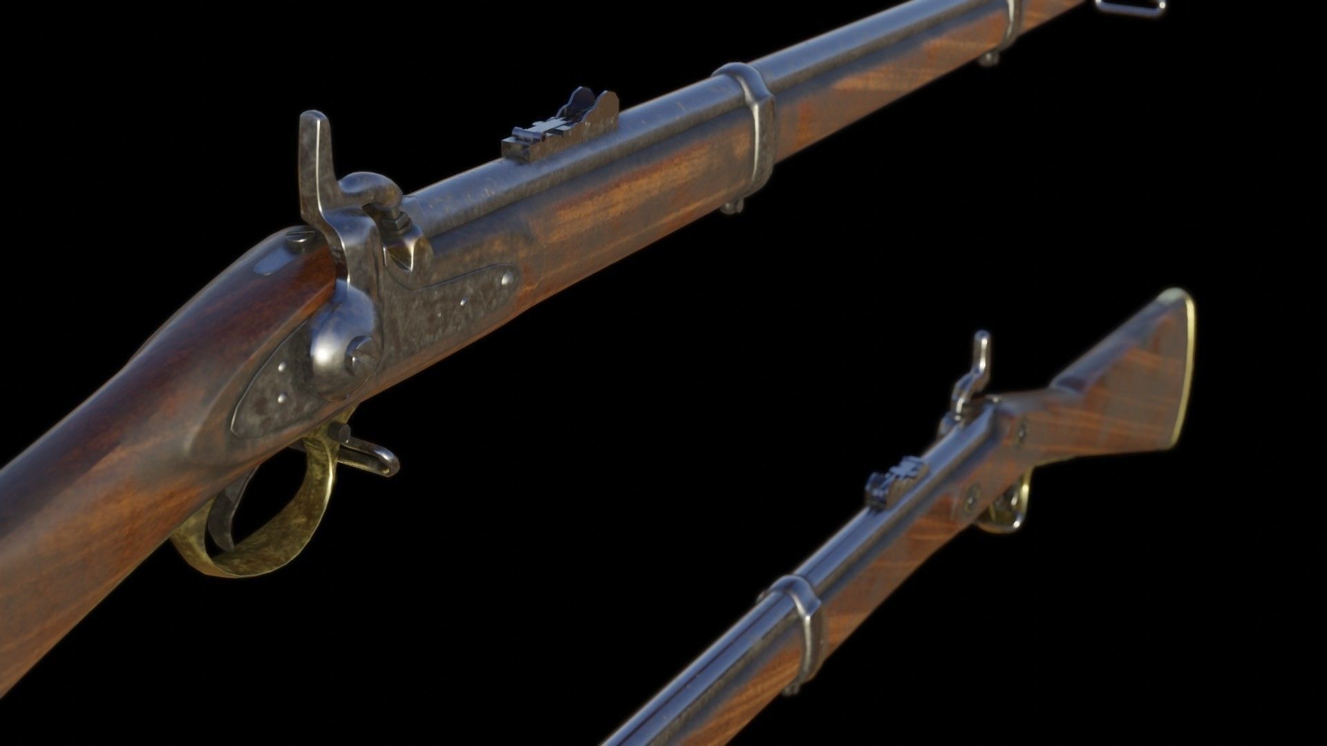 Enfield M1853 Low-poly 3D model_4