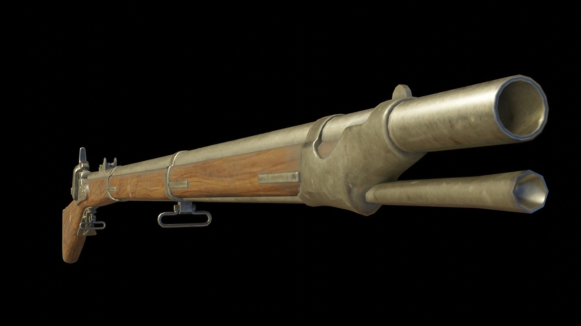 Springfield M1842 Low-poly 3D model_6