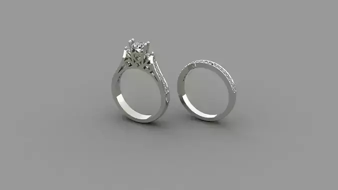 Classic Vintage Wedding Engagement Ring 