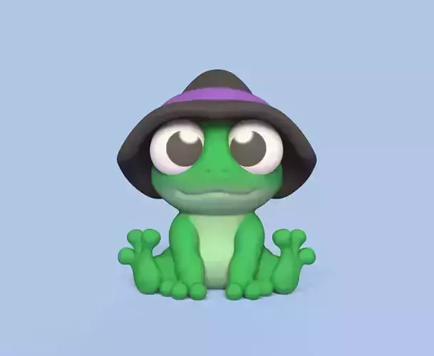 Frog Witch Hat 3D print model