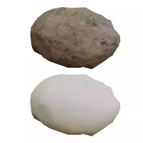 stone two rocks Low-poly 3D model