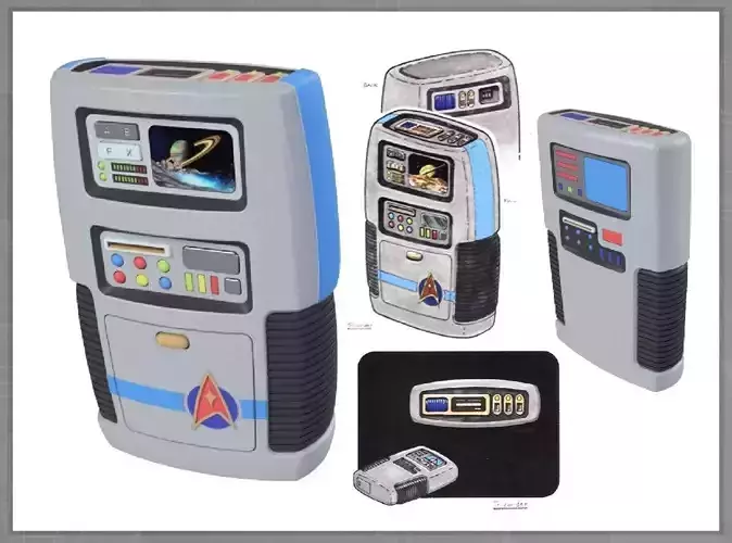 Rick Sternbach TNG Concept Tricorders 1 and 2 3D print model