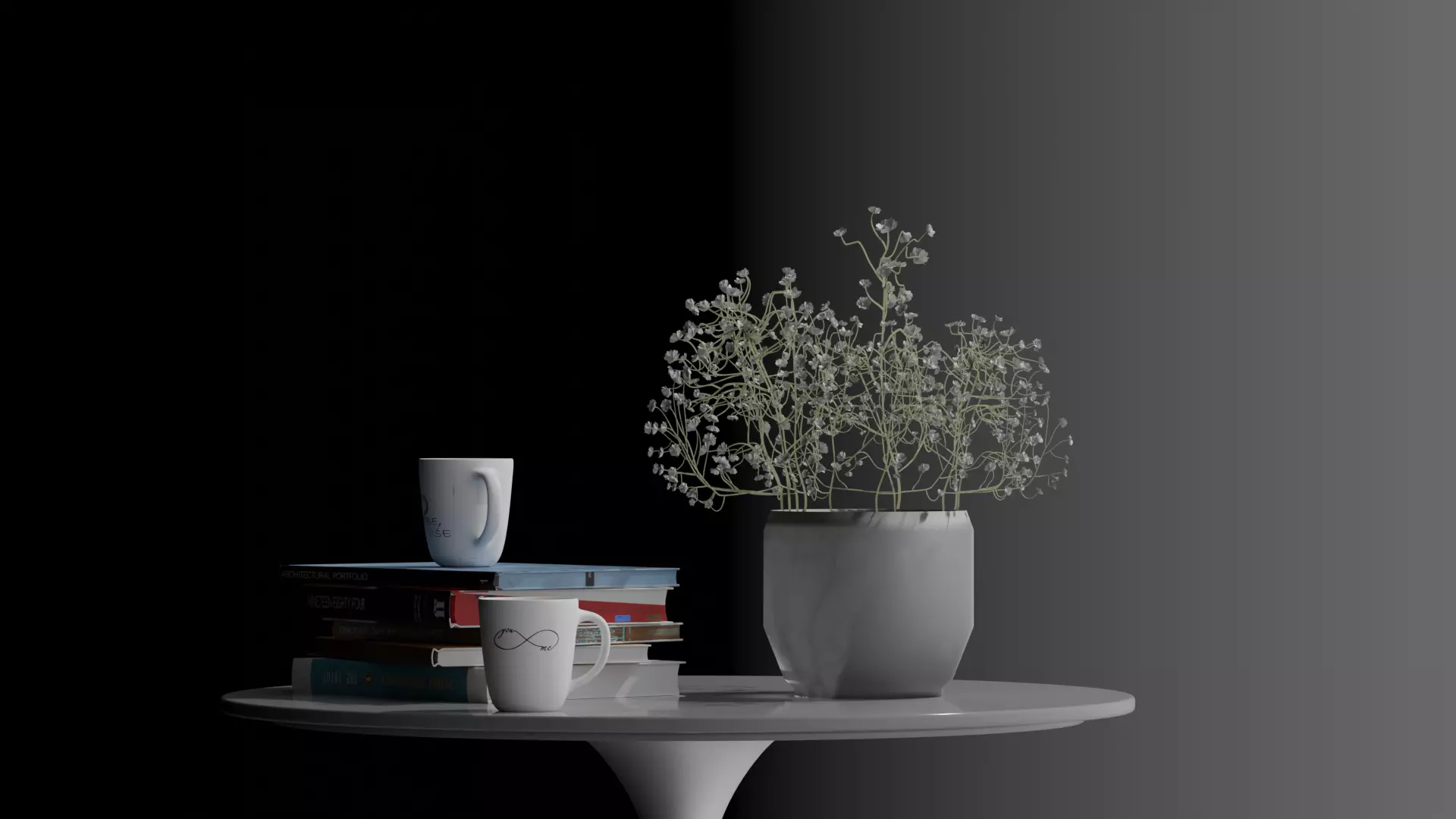 Gypsophiles scene 3D model_0