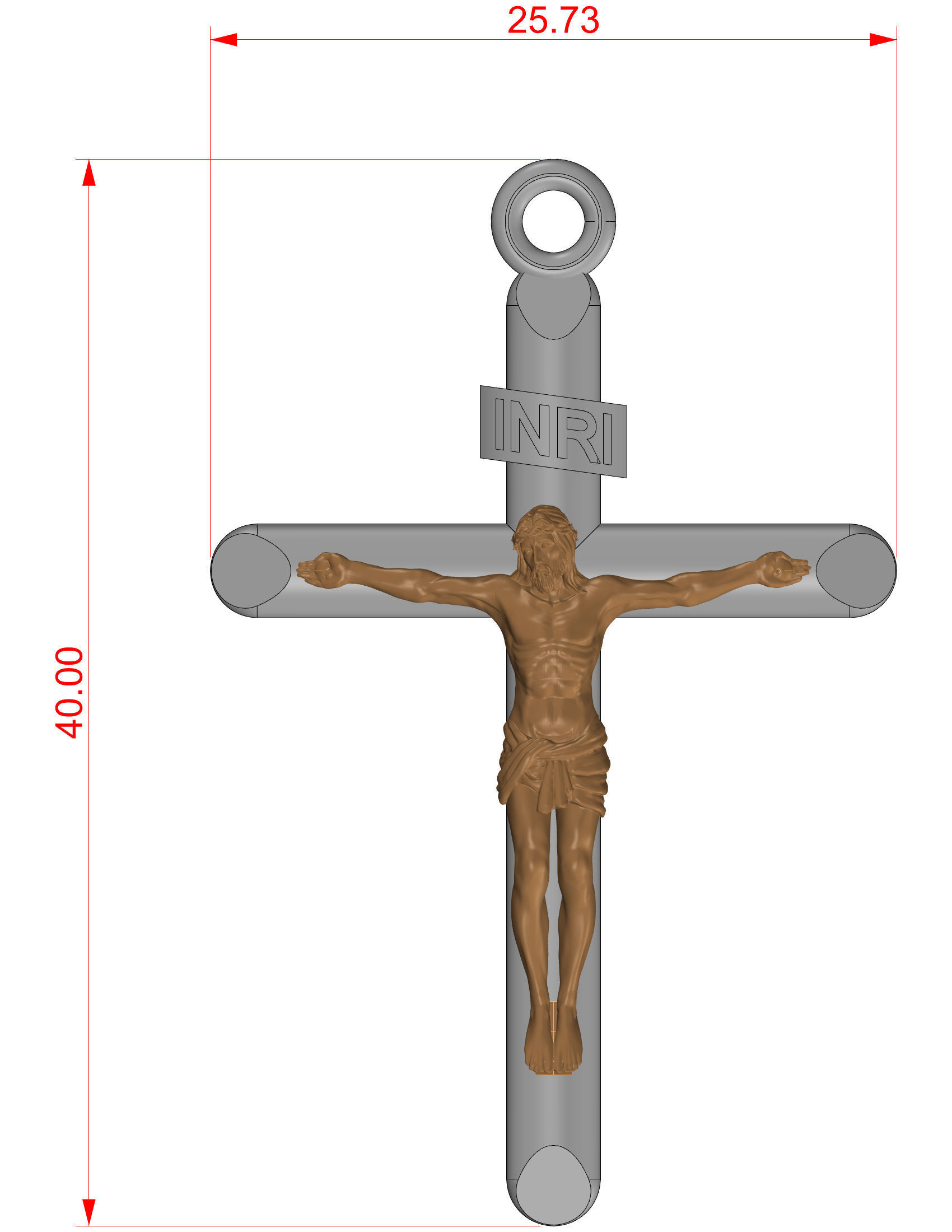 Cross jesus crucifix 3D print model_5