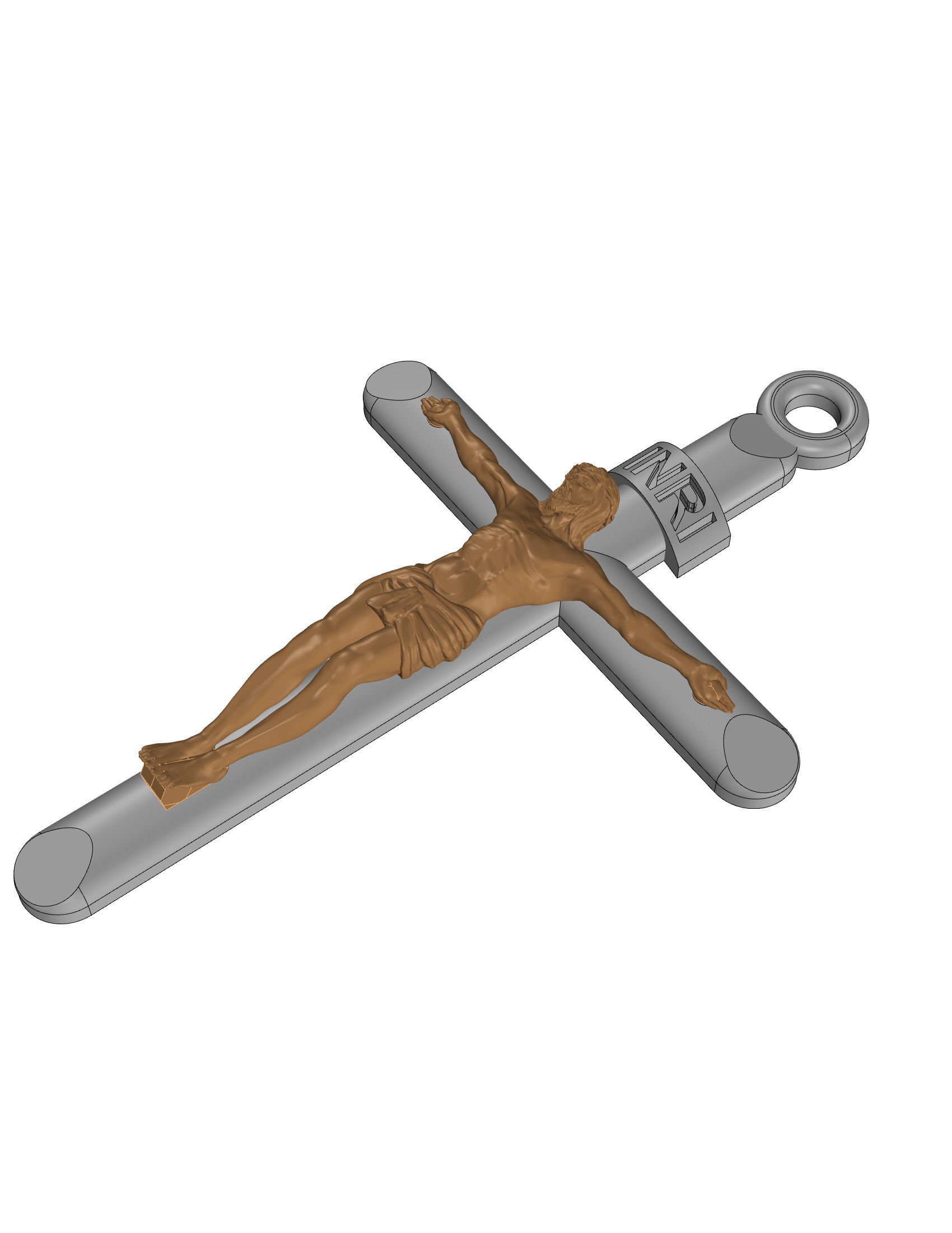 Cross jesus crucifix 3D print model_11
