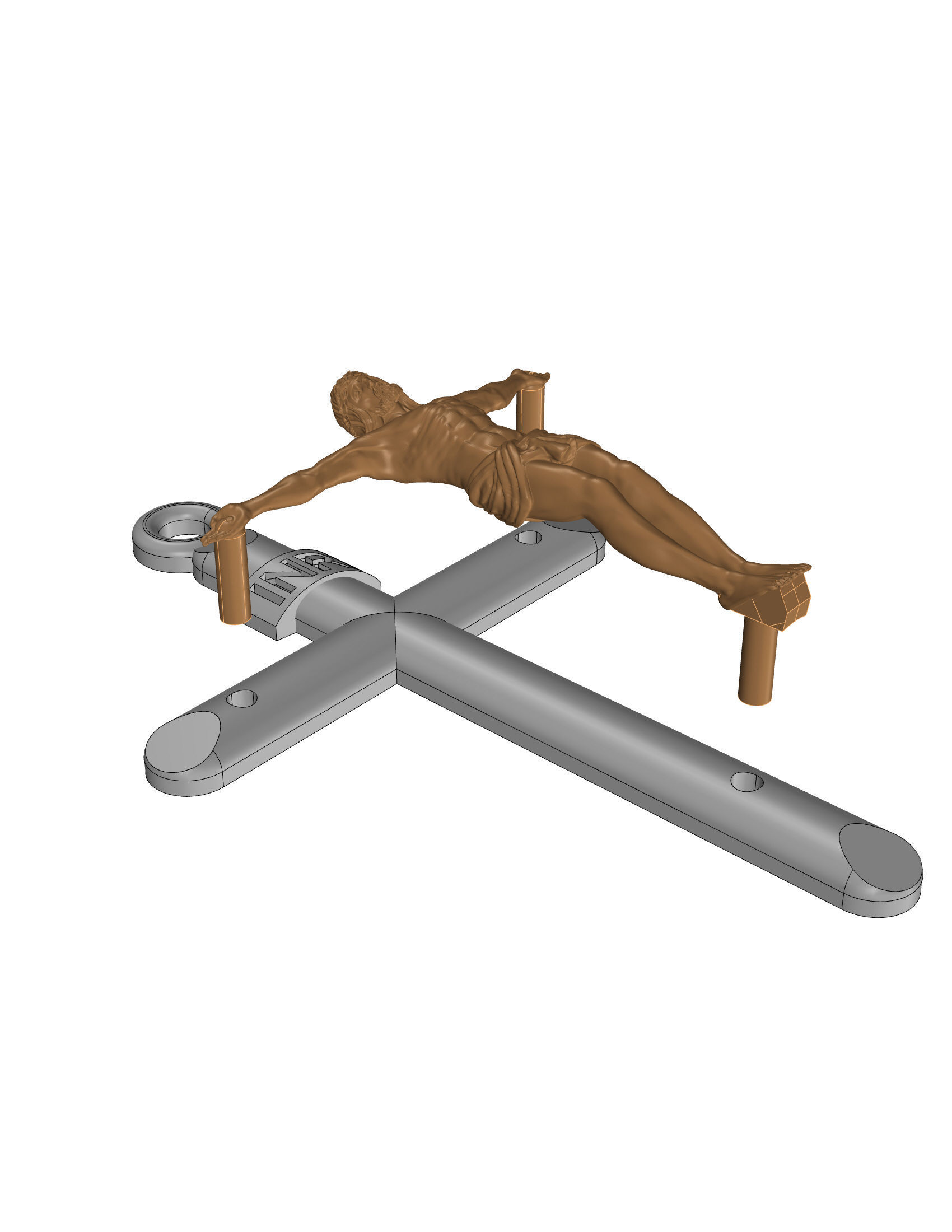 Cross jesus crucifix 3D print model_16