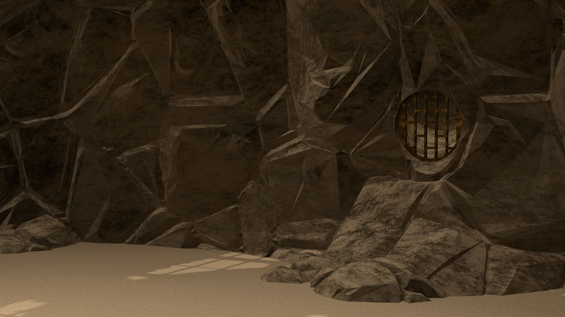 Jabbas Throne Room - Set 9 - Rancor Cave 1-12 scale Blackseries 3D print model_54