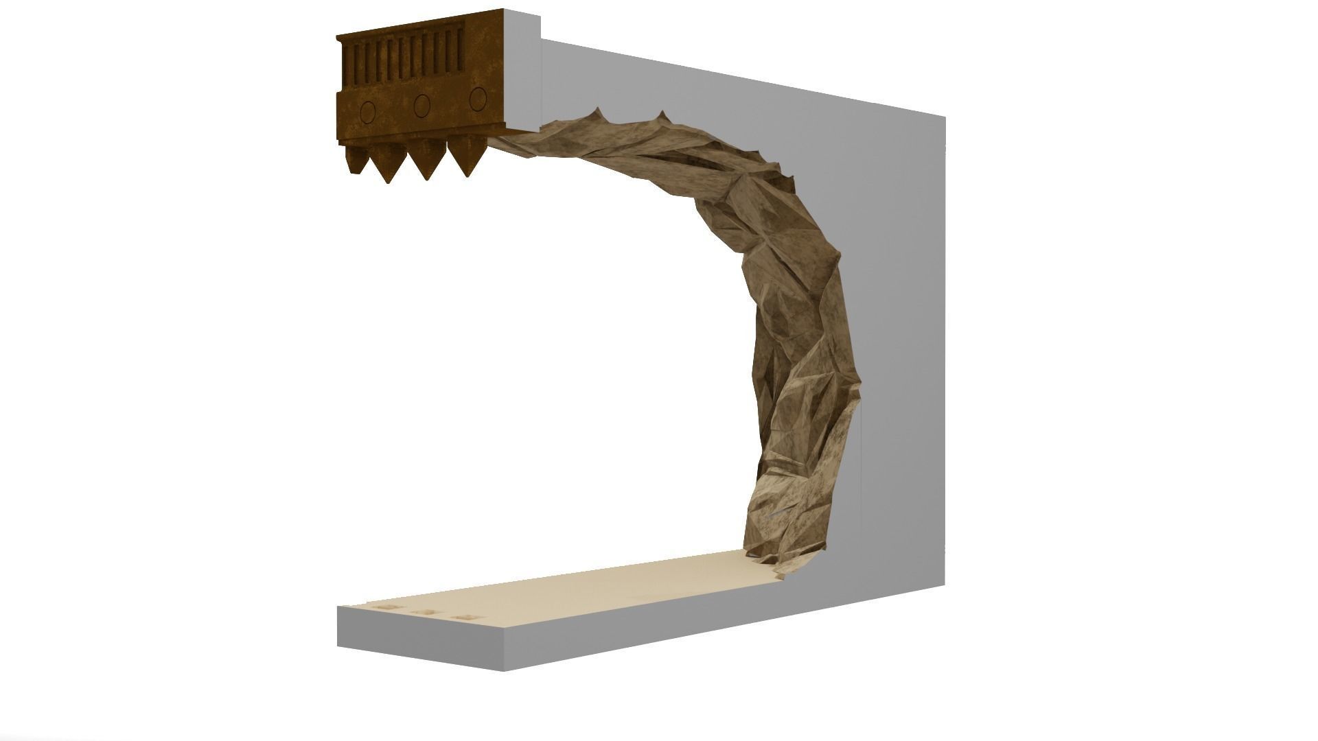 Jabbas Throne Room - Set 9 - Rancor Cave 1-12 scale Blackseries 3D print model_18