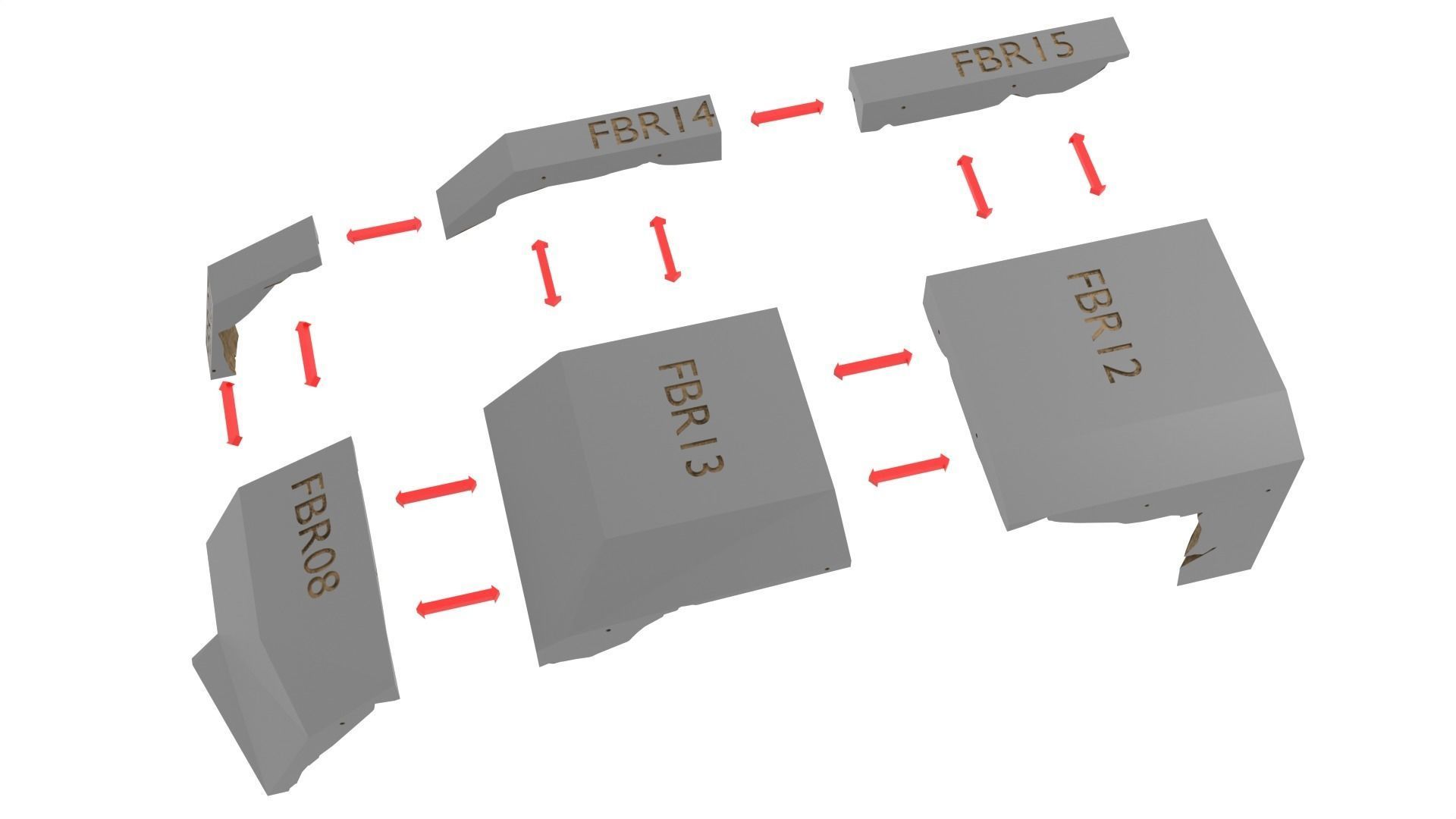 Jabbas Throne Room - Set 9 - Rancor Cave 1-12 scale Blackseries 3D print model_36