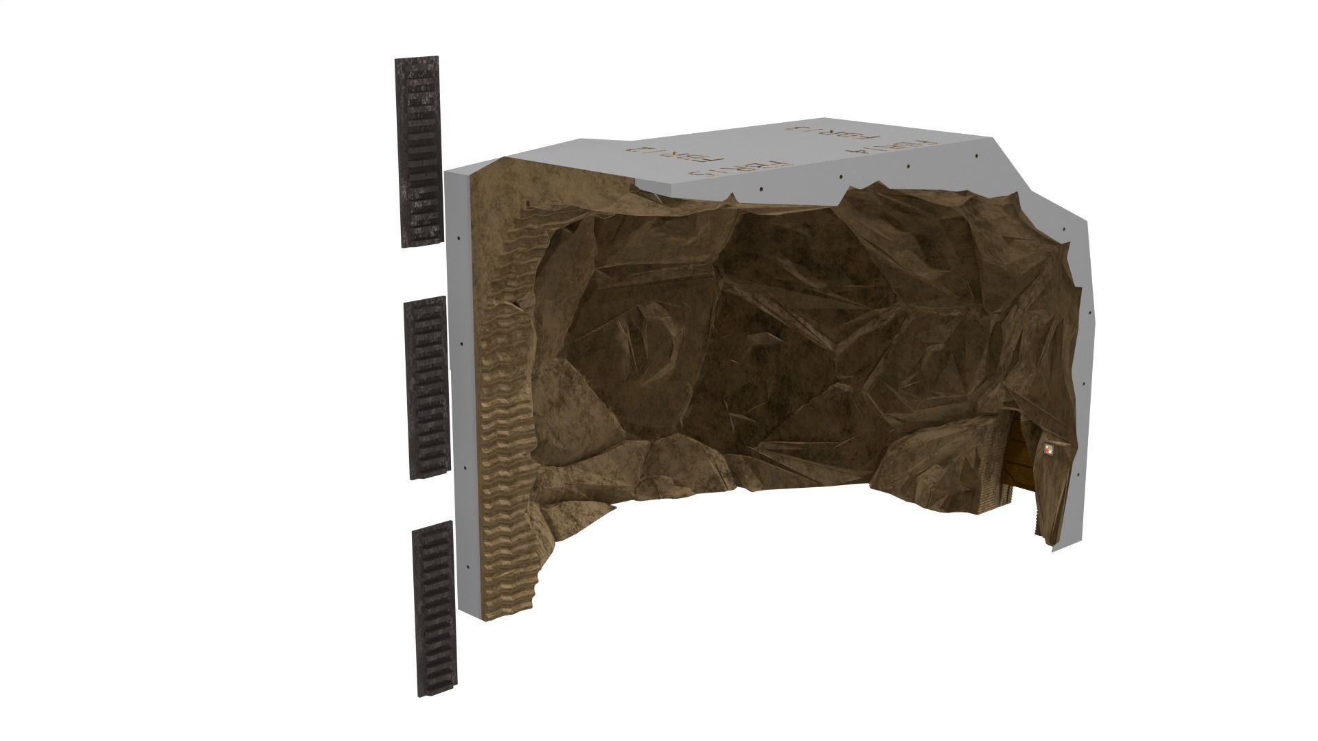 Jabbas Throne Room - Set 9 - Rancor Cave 1-12 scale Blackseries 3D print model_49