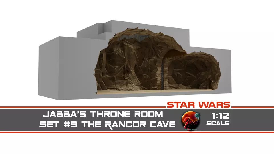 Jabbas Throne Room - Set 9 - Rancor Cave 1-12 scale Blackseries 3D print model_0