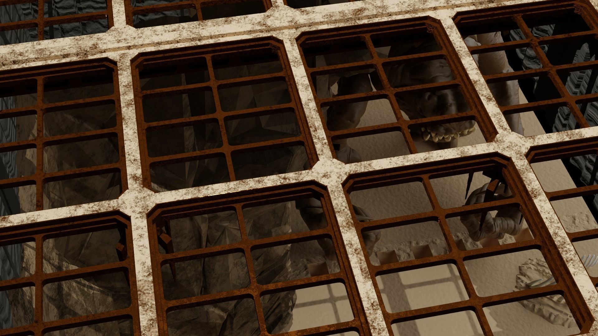 Jabbas Throne Room - Set 9 - Rancor Cave 1-12 scale Blackseries 3D print model_14