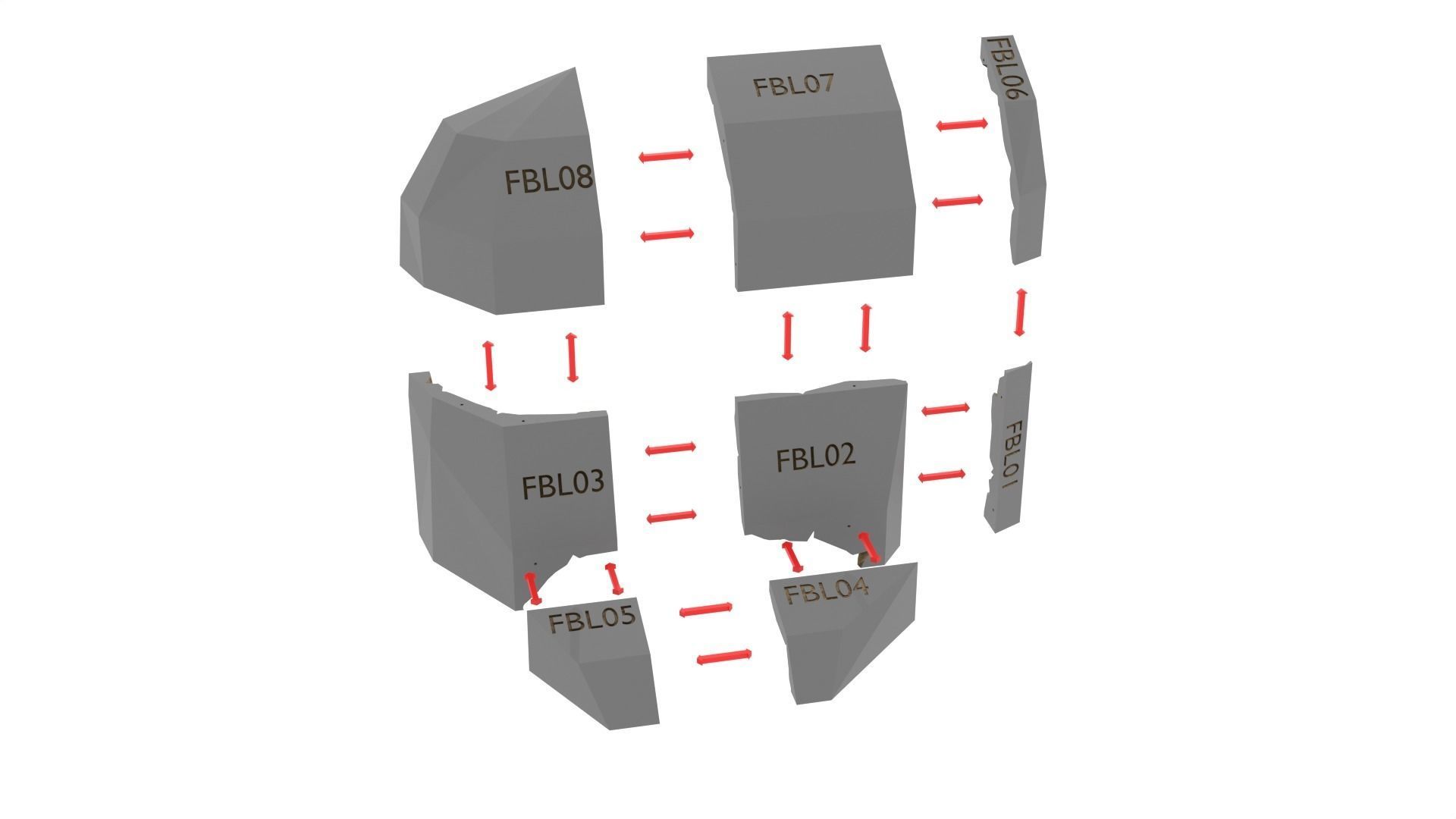 Jabbas Throne Room - Set 9 - Rancor Cave 1-12 scale Blackseries 3D print model_32
