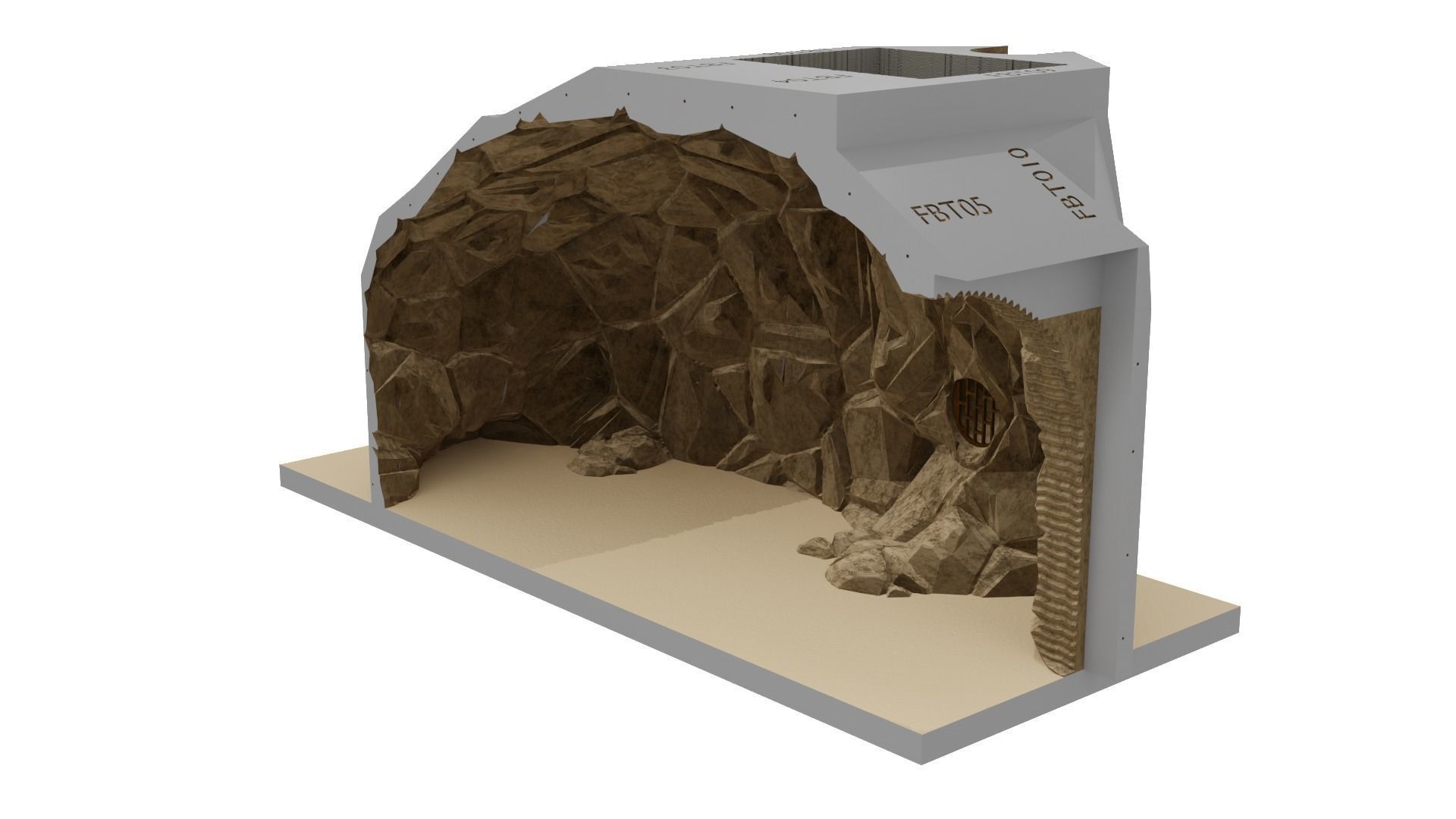 Jabbas Throne Room - Set 9 - Rancor Cave 1-12 scale Blackseries 3D print model_16