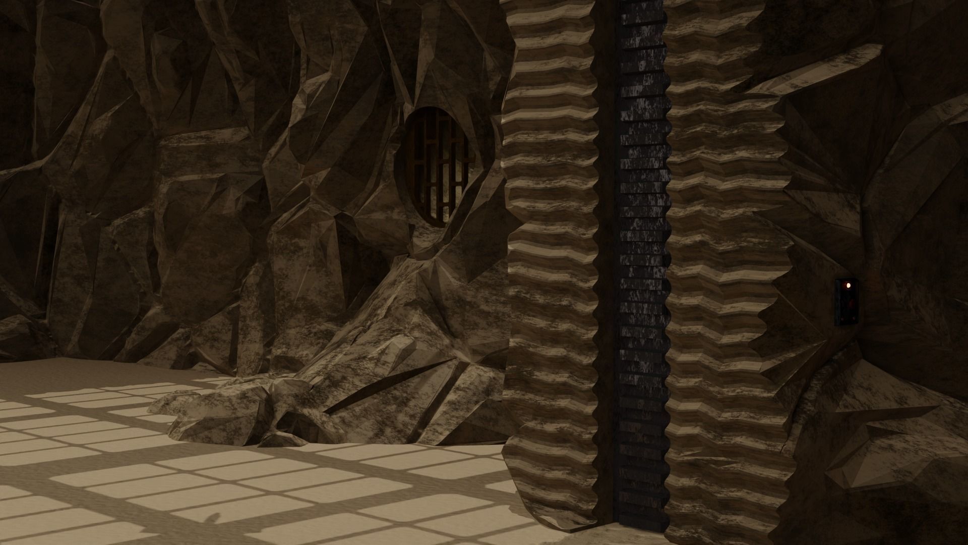 Jabbas Throne Room - Set 9 - Rancor Cave 1-12 scale Blackseries 3D print model_3