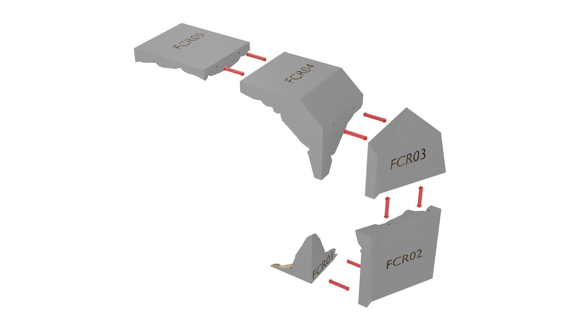 Jabbas Throne Room - Set 9 - Rancor Cave 1-12 scale Blackseries 3D print model_27