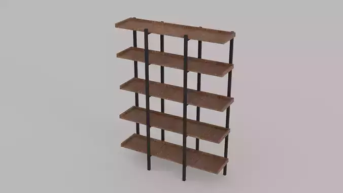Bookshelf for Low Poly Games