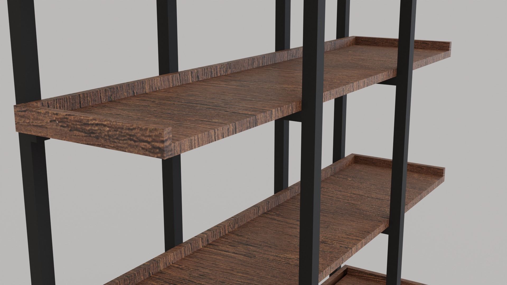 Bookshelf for Low Poly Games Free low-poly 3D model_1