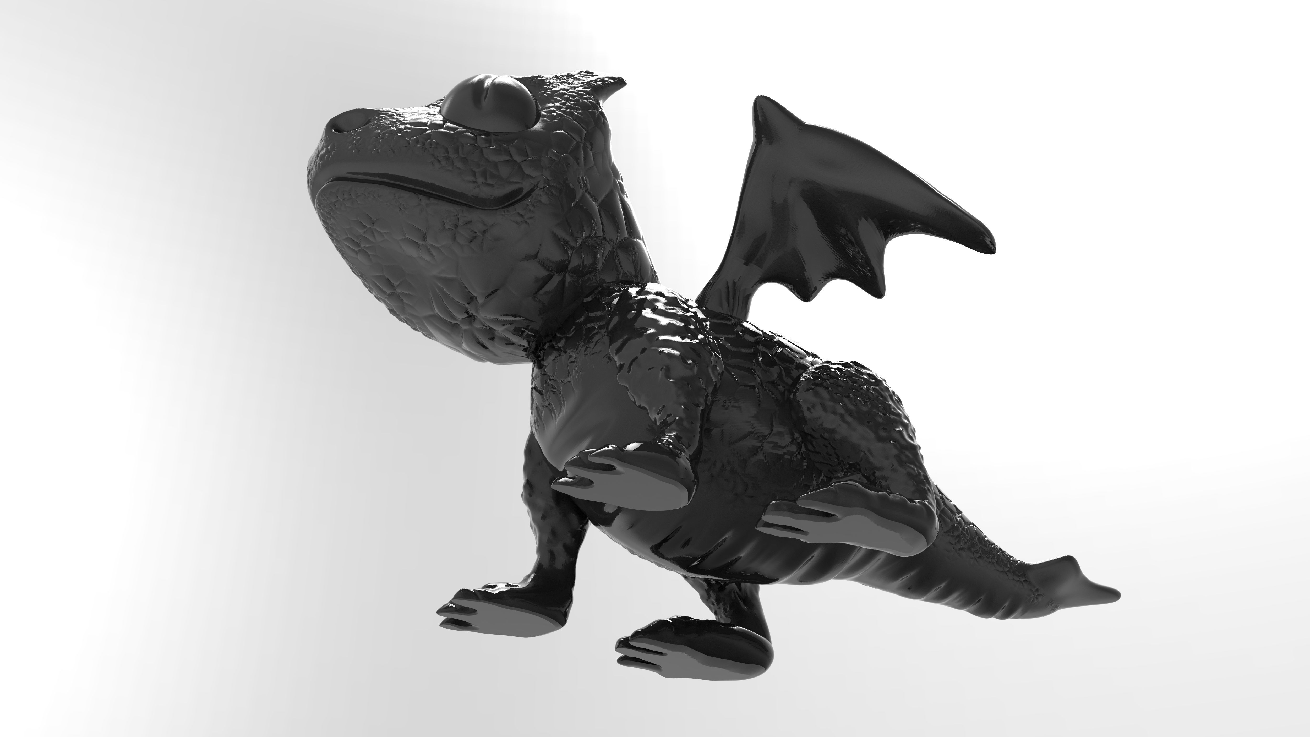 Newly Hatched Baby Dragon 3D print model_4