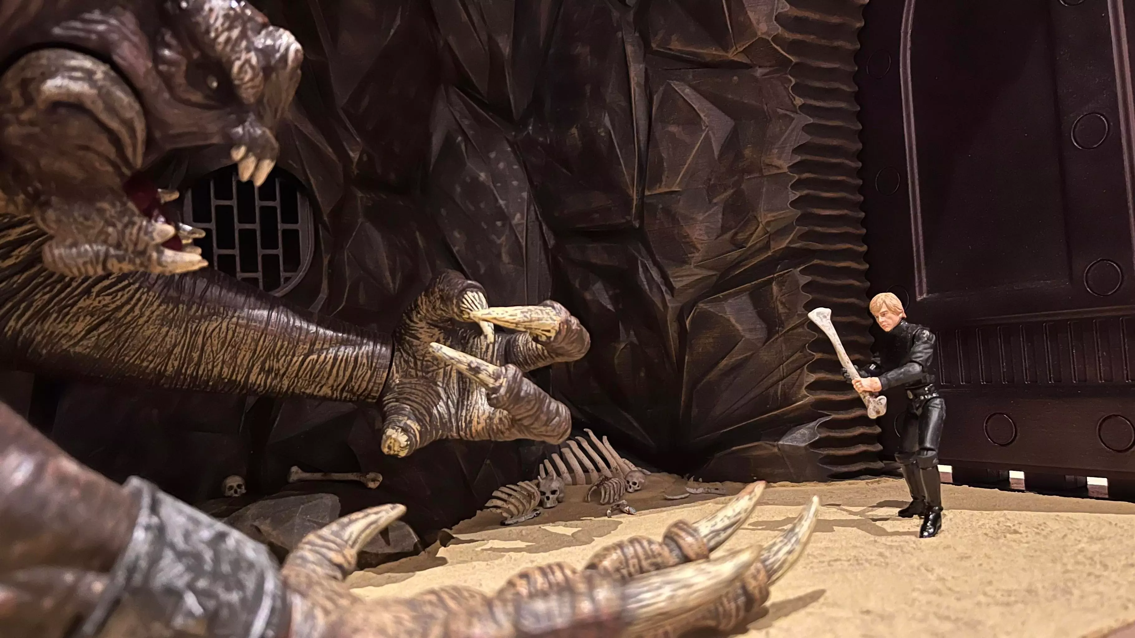 Jabbas Throne Room - Set 9 - Rancor Cave 1-6 scale Hottoys 3D print model_62